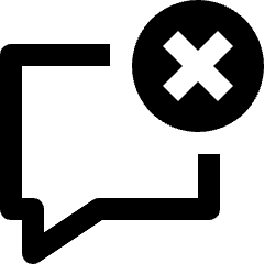 Message Chat Square Cross Remove Icon from Nova Line Set