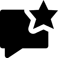 Message Chat Square Favorite Star Icon from Nova Solid Set