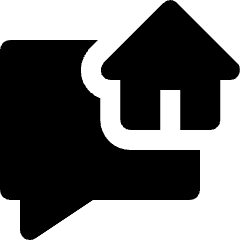 Message Chat Square Home Icon from Nova Solid Set