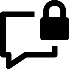 Message Chat Square Lock Icon from Nova Line Set