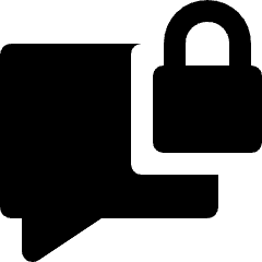 Message Chat Square Lock Icon from Nova Solid Set