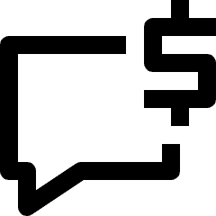 Message Chat Square Money Fund Icon from Nova Line Set