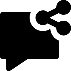 Message Chat Square Share Icon from Nova Solid Set