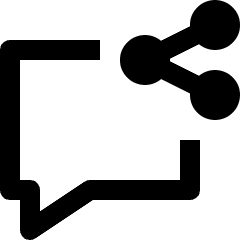 Message Chat Square Share Icon from Nova Line Set