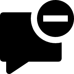 Message Chat Square Subtract Remove Icon from Nova Solid Set