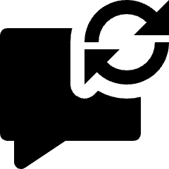 Message Chat Square Sync Refresh Icon from Nova Solid Set