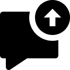 Message Chat Square Upload Icon from Nova Solid Set