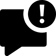 Message Chat Square Warning Icon from Nova Solid Set