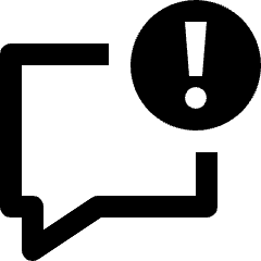 Message Chat Square Warning Icon from Nova Line Set