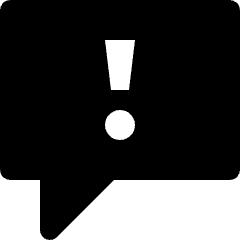 Message Chat Warning Icon from Nova Solid Set