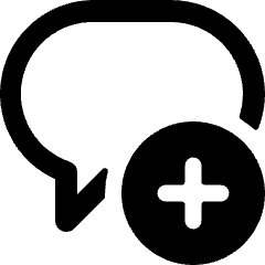 Messages Bubble Add 1 Alternate Icon from Ultimate Bold Set