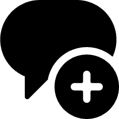 Messages Bubble Add 1 Icon from Ultimate Bold Set