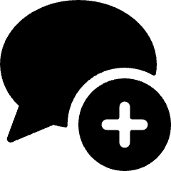 Messages Bubble Add Icon from Ultimate Bold Set