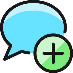 Messages Bubble Add Icon from Ultimate Colors Set