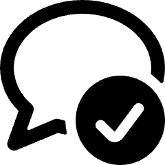 Messages Bubble Check Alternate Icon from Ultimate Bold Set