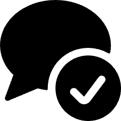 Messages Bubble Check Icon from Ultimate Bold Set