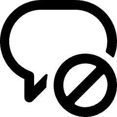 Messages Bubble Disable 1 Alternate Icon from Ultimate Bold Set