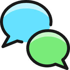 Messages Bubble Double Icon from Ultimate Colors Set