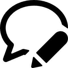 Messages Bubble Edit Alternate Icon from Ultimate Bold Set