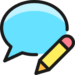 Messages Bubble Edit Icon from Ultimate Colors Set