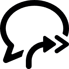 Messages Bubble Forward All Alternate Icon from Ultimate Bold Set