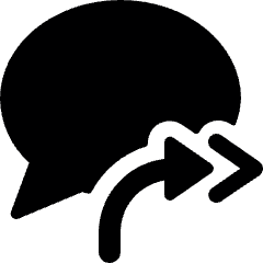 Messages Bubble Forward All Icon from Ultimate Bold Set