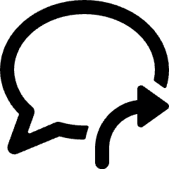 Messages Bubble Forward Alternate Icon from Ultimate Bold Set