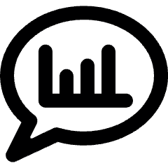 Messages Bubble Graph Alternate Icon from Ultimate Bold Set