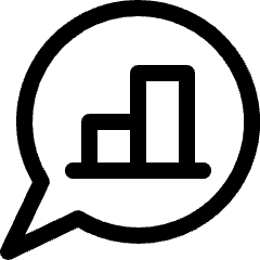 Messages Bubble Graph Icon from Ultimate Regular Set