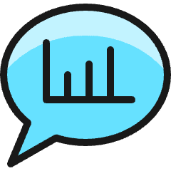 Messages Bubble Graph Icon from Ultimate Colors Set