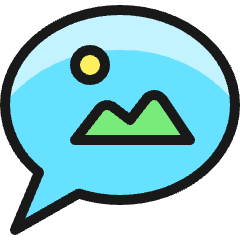 Messages Bubble Image Icon from Ultimate Colors Set