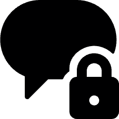 Messages Bubble Lock 1 Icon from Ultimate Bold Set