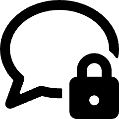 Messages Bubble Lock Alternate Icon from Ultimate Bold Set