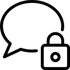 Messages Bubble Lock Icon from Ultimate Light Set