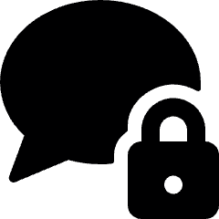 Messages Bubble Lock Icon from Ultimate Bold Set