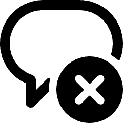 Messages Bubble Remove 1 Alternate Icon from Ultimate Bold Set