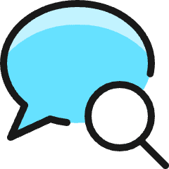 Messages Bubble Search Icon from Ultimate Colors Set