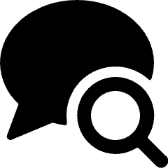 Messages Bubble Search Icon from Ultimate Bold Set