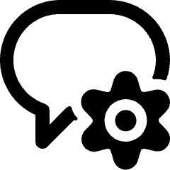Messages Bubble Settings 1 Alternate Icon from Ultimate Bold Set