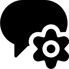 Messages Bubble Settings 1 Icon from Ultimate Bold Set