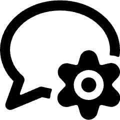 Messages Bubble Settings Alternate Icon from Ultimate Bold Set