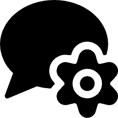 Messages Bubble Settings Icon from Ultimate Bold Set