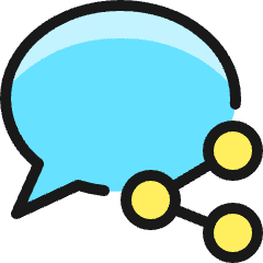 Messages Bubble Share Icon from Ultimate Colors Set