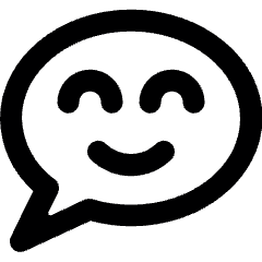 Messages Bubble Smile Alternate Icon from Ultimate Bold Set