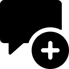 Messages Bubble Square Add Icon from Ultimate Bold Set