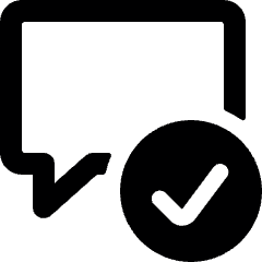 Messages Bubble Square Check Alternate Icon from Ultimate Bold Set