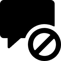 Messages Bubble Square Disable Icon from Ultimate Bold Set