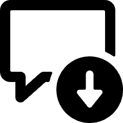 Messages Bubble Square Download Alternate Icon from Ultimate Bold Set