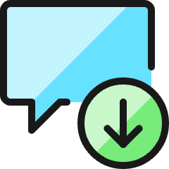 Messages Bubble Square Download Icon from Ultimate Colors Set