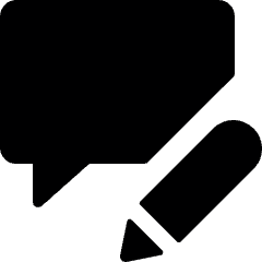Messages Bubble Square Edit Icon from Ultimate Bold Set